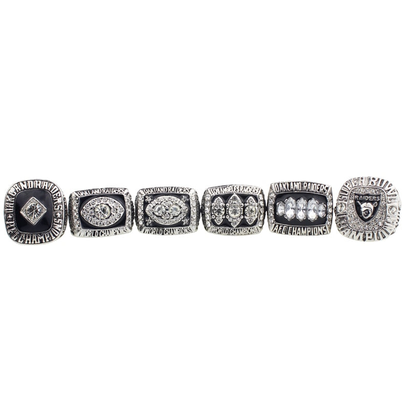 50% Off + Free Shipping - 6 pc/set Replica of Raiders Championship Rings