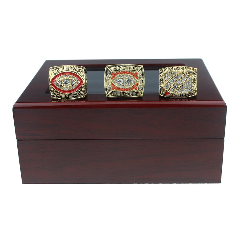 50% OFF + FREE Shipping - 3pc set Washington Redskins Replica Championship Rings